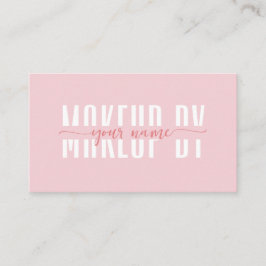 Blush Pink And white Minimal Business Card 名刺