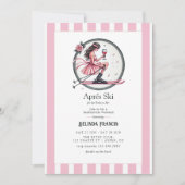 Blush Pink Après Ski Bachelorette Weekend 招待状 (正面)