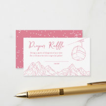 Blush Pink Apres-ski Diaper Raffle Baby Shower