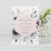 Blush Pink Atmospheric Romantic Wedding 招待状 (スタンド正面)