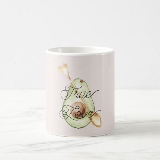 Blush Pink Avocado Heart Spoon  コーヒーマグカップ (中央)