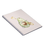 Blush Pink Avocado Heart Spoon  ノートブック (右側)