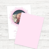 Blush Pink Baby Birth Announcement Photo Card
