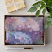 Blush Pink Baby Blue Floral Butterfies Decoupage  薄葉紙 (ギフト)