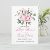 Blush Pink Baby Shower Invitation 招待状 (スタンド正面)