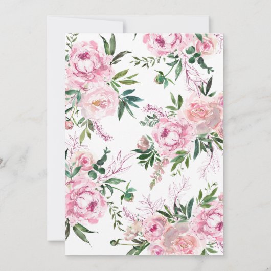 Blush Pink Baby Shower Invitation 招待状 (裏面)