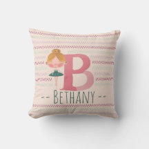 Blush Pink Ballerina Monogram B – Personalized Art