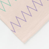 Blush Pink Ballerina Monogram C Name フリースブランケット (角)