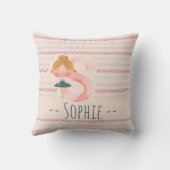 Blush Pink Ballerina Monogram S – Personalized Art クッション (裏面)