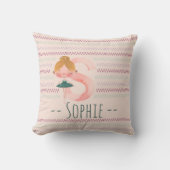 Blush Pink Ballerina Monogram S – Personalized Art クッション (正面)