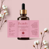 Blush Pink Beauty Bottle Product Label ラベル