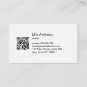 Blush Pink Beauty Salon Business Card 名刺 (裏面)
