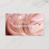 Blush Pink Beauty Salon Business Card 名刺 (正面)