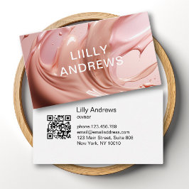 Blush Pink Beauty Salon Business Card 名刺