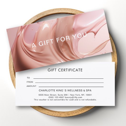 Blush Pink Beauty Salon Gift Certificate