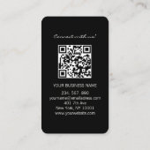 Blush Pink Beauty Salon Logo QR Code 名刺 (裏面)