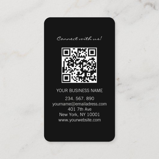Blush Pink Beauty Salon Logo QR Code 名刺 (裏面)