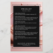 Blush Pink Beauty Salon Price List チラシ (正面)