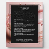 Blush Pink Beauty Salon Price List フォトプラーク (正面)