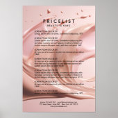 Blush Pink Beauty Salon Price List  Poster ポスター (正面)