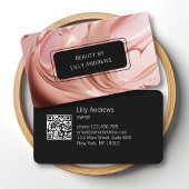 Blush Pink Beauty Salon QR Code 名刺