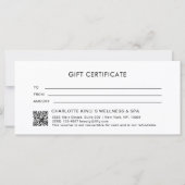 Blush Pink Beauty Salon QR Code Gift Certificate (裏面)