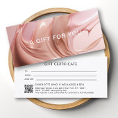 Blush Pink Beauty Salon QR Code Gift Certificate
