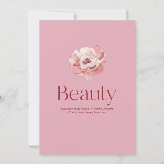 Blush Pink Beauty Salon Service Price List (裏面)