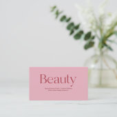 Blush Pink Beauty Service Loyalty Business Card ロイヤリティカード (スタンド正面)