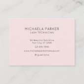 Blush Pink Black Script 3 Photo Lashes 名刺 (裏面)