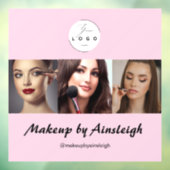 Blush Pink Black Script 3 Photo Makeup ウィンドウサイン (シート3)