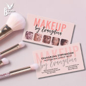 Blush Pink Black Script 5 Photo Makeup Artist 名刺