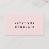 Blush Pink Black Script Lashes 名刺 (正面)