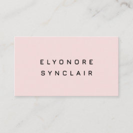 Blush Pink Black Script Lashes 名刺