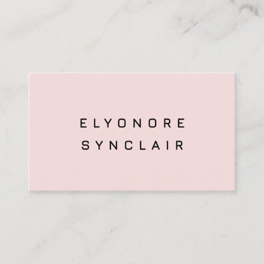 Blush Pink Black Script Lashes 名刺 (正面)