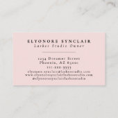 Blush Pink Black Script Lashes 名刺 (裏面)