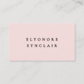 Blush Pink Black Script Lashes 名刺 (正面)