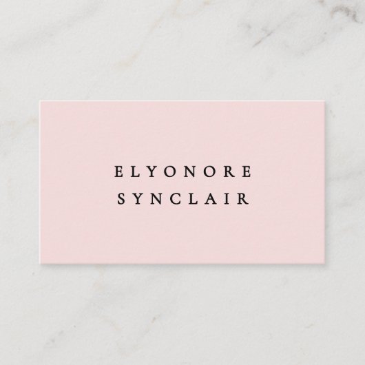 Blush Pink Black Script Lashes 名刺 (正面)