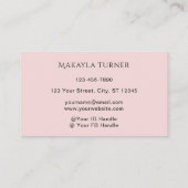 Blush Pink Black Script Photo Lashes 名刺 (裏面)