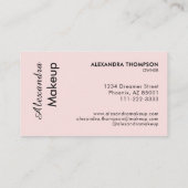 Blush Pink Black Script Photo Makeup  名刺 (裏面)