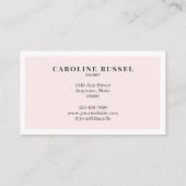 Blush Pink Black Script Photo Makeup  名刺 (裏面)