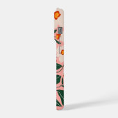 Blush Pink Botanical Floral Phone Case iPhoneケース (左側面)