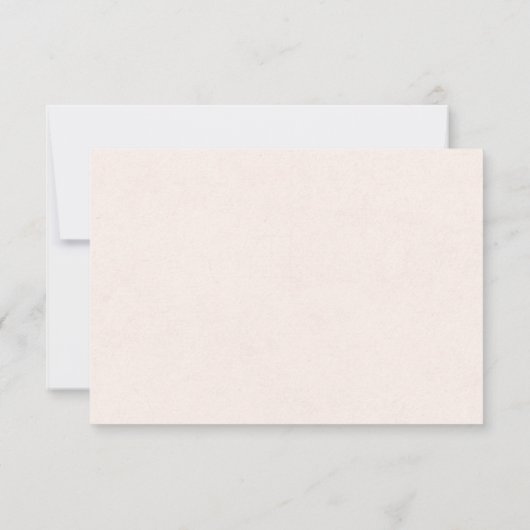 Blush Pink Botanical Monogram Wedding RSVP Card (裏面)