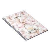 Blush Pink Bow Candle Shine Bright ノートブック (右側)