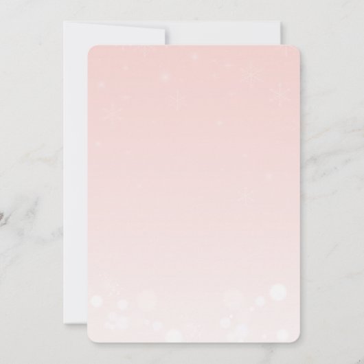 Blush Pink Bow Coquette Winter Girls 30th Birthday 招待状 (裏面)