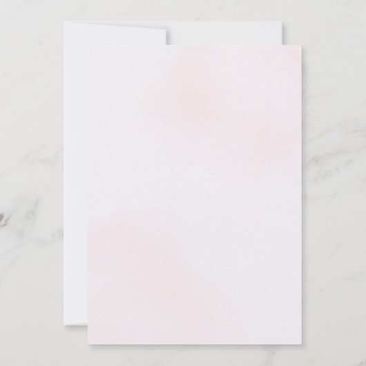 Blush Pink Bow Elegant Twenty 20th Birthday 招待状 (裏面)