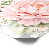 Blush Pink Bow Floral Coquette Baby Shower Welcome ポスター (角)