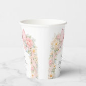 Blush Pink Bow Garden Baby Shower 紙コップ (右)