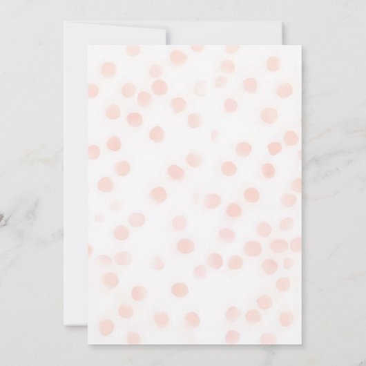 Blush Pink Bow Whimsical Minimalist Bridal Shower 招待状 (裏面)