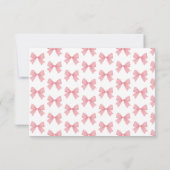 Blush Pink Bow Who Am I Bridal Shower Game Card 招待状 (裏面)